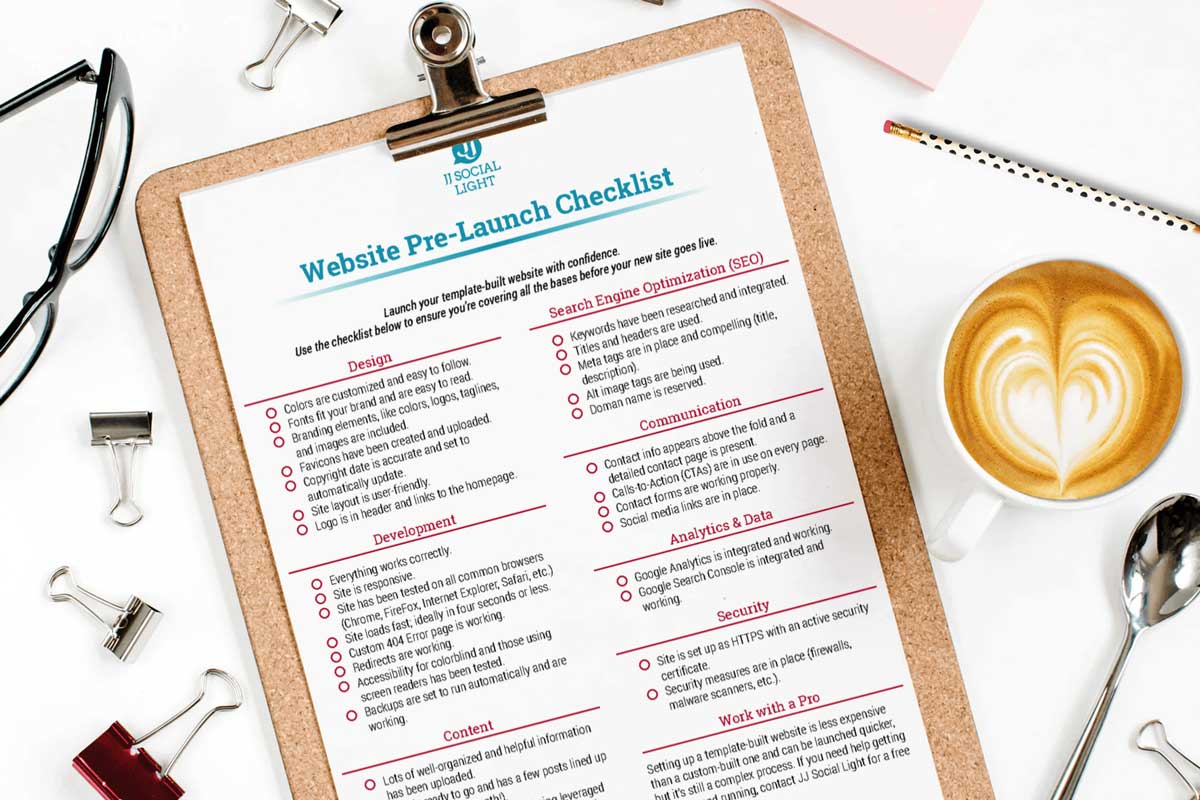 website pre-launch checklist