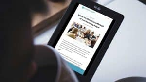 digital marketing article on a Kindle