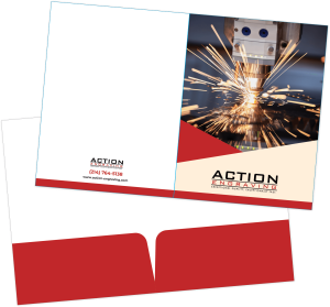 Action Engraving Pocket Folder Graphic Design & Branding