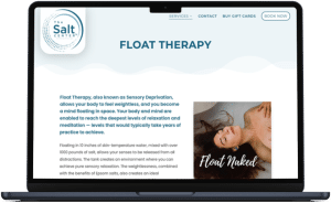 The Salt Center Float website Page